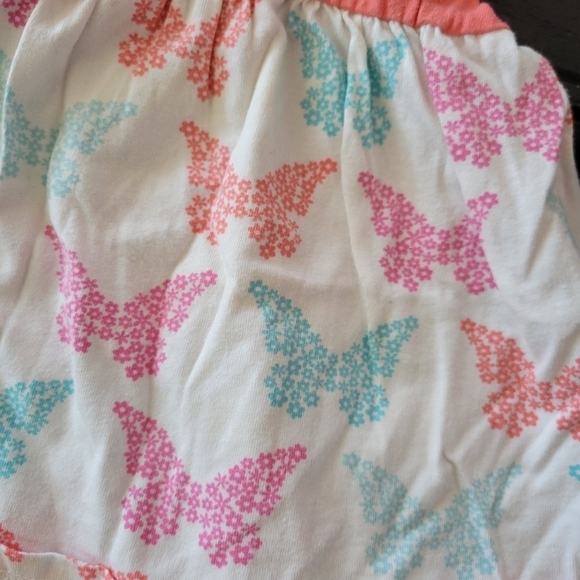 Koala Baby 0-3 Months Girl Butterfly Dress Bloomer Outfit Coral Pink Blue Set - Picture 2 of 4